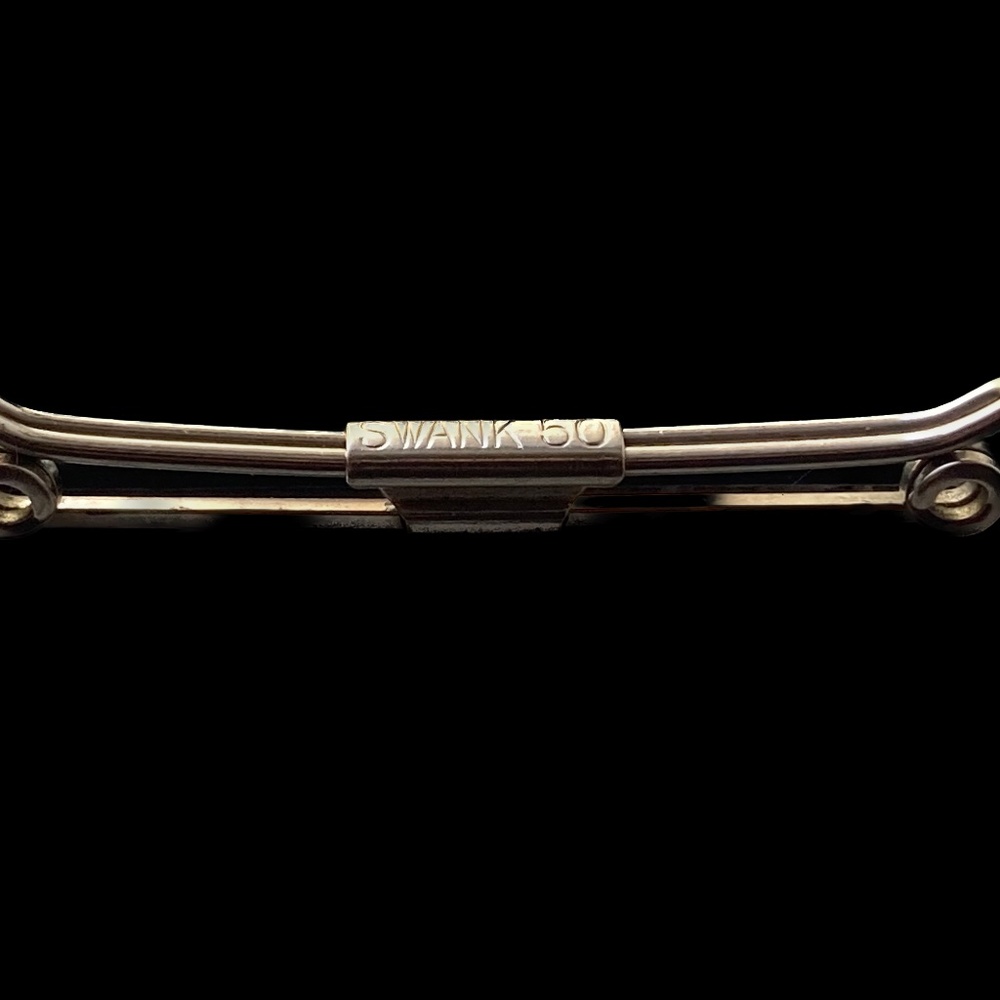 Vintage 1928 Swank 50 Collar Clasp Silver Tone Patent 75818